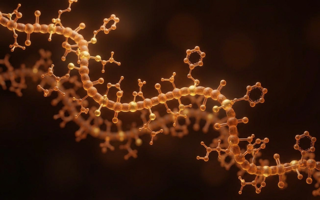 Glowing peptide molecular chain